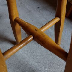 ヴィンテージ 丸スツール 丸椅子 飾り台 木製 レトロ　/MJ-1303 1Fの画像