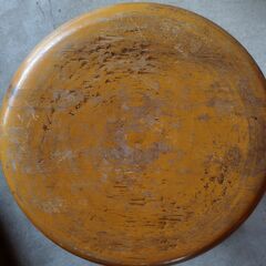 ヴィンテージ 丸スツール 丸椅子 飾り台 木製 レトロ　/MJ-1303 1Fの画像