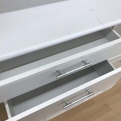 A-506【リユースのサカイ野々市店】ジモティ来店特価‼ レンジボード ホワイト クリーニング済みの画像