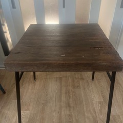 古材 ビンテージ&アイアンダイニングテーブルの画像