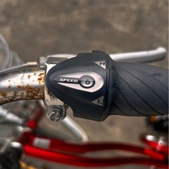 サザンポート　カゴ付き自転車　赤　26インチ　ギア、荷台付きの画像