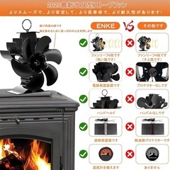 【新品未使用】ストーブファン 6つブレード 暖炉用ファン 石油ストーブファン 小型 静音の画像