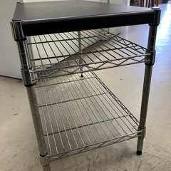 ロ 2511-132 3段スチールラック キズ汚れサビ有り 現状お渡しの画像