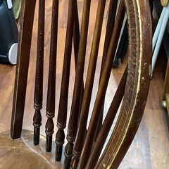 秋田木工ウィンザーチェア　ヴィンテージ4脚セット　ハイバックダイニングチェア　中古の画像