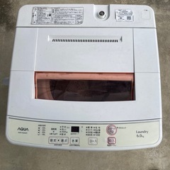 AQUA　全自動電気洗濯機　6kg　AQW-KS6H(P)　2019年製の画像
