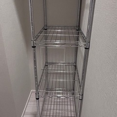 【完璧新品】アイリスオーヤマ メタルラック 4段（幅55cm）交換OK／横幅53cmまで希望／キャスター付き 防サビ SEM-5512の画像