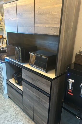 食器棚 大川家具 レンジ台 コンセント付 キッチンボード 完成品 キッチン 引き出し 収納 カップボード 180 配達? 