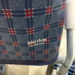 シルバーカー　リズムRWC　二筋格子ブルー　島製作所の画像