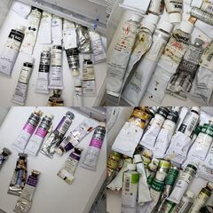 【画材】油絵具・溶剤・筆など まとめてお譲りします🎨の画像