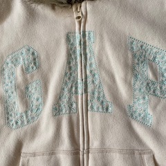GAP(ギャップ)ロゴ 裏ボア ジップアップ パーカー (キッズ)　150cmの画像