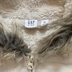GAP(ギャップ)ロゴ 裏ボア ジップアップ パーカー (キッズ)　150cmの画像