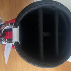 BRIDGESTONE ゴルフキャディバッグ ホワイト/レッド/ブラックの画像