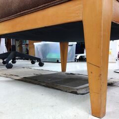 1人掛けチェア 幅69×奥59×高84cm ブラウン系 木×ファブリック 椅子 ソファタイプ 家具 一人掛け 札幌市 中央区 南12条の画像