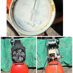 エアコンプレッサー　エアーコンプレッサー　EARTHMAN アースマン AC-250Z 100V タンク容量25L エアーツール　動作品の画像