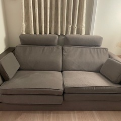 ソファ　2人掛け　チャコールグレーの画像