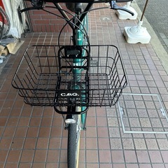 ★美品★24インチ　外装6段変速　LEDオートライト付き　マットグリーンの画像