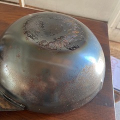 中華鍋　油切りセット　中華鉄鍋　保管品　錆ありの画像