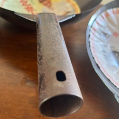 中華鍋　油切りセット　中華鉄鍋　保管品　錆ありの画像