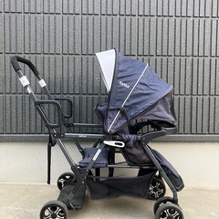 カトージの二人乗りベビーカー 二人でゴーの画像