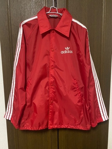 【Y00055】adidas（アディダス）コーチジャケット　M　デサント製　80s　古着