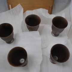 [1681]庫山　フリーカップ　5セット　陶磁器　古窯之旅 グラスの画像