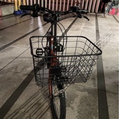 ブリヂストン　電動アシスト自転車　オレンジの画像