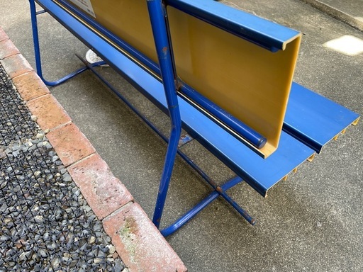 【中古・希少】PEPSI ペプシ ベンチ 昭和レトロ 看板ベンチ スチール製 アルミ座面 店舗什器 ガーデンチェア
