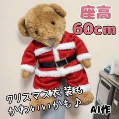 【無料】体高６０ｃｍ 大きなクマ テディベア ぬいぐるみの三英の画像