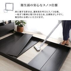 デザインフロアベッド　SDサイズ ブラックオークの画像