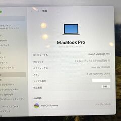 MacBook Pro 13"　2013　i5　8GB　251GBの画像