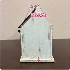 アンティーク風取っ手付き木製ワイヤーフェンスBOXの画像