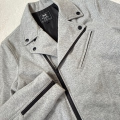 美品　BEAMS HEART ビームスハート ダブルライダース風デザイン　グレー　ジャケットの画像