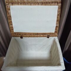 木の収納かご2個の画像