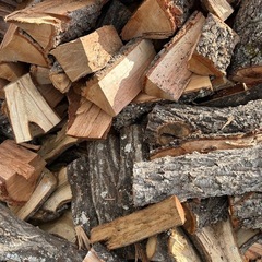 1年乾燥薪 ナラ クヌギ　サイズ　形様々の画像