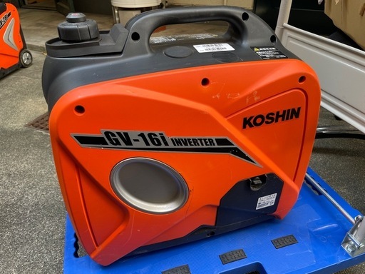 【中古・動作良好】KOSHIN インバーター発電機 GV-16i（1.6kVA）ガソリン式 静音型 アウトドア・防災・キャンプに最適