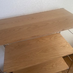 無印良品 ステンレス ユニットシェルフ オーク材 棚 ワイド 中の画像