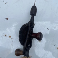 ハンドドリル ギア付き 金属製 アンティークの画像