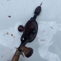 ハンドドリル ギア付き 金属製 アンティークの画像