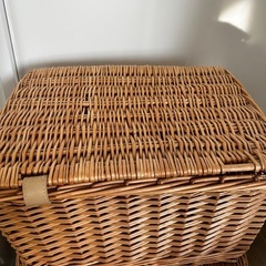 ラタン 籐 バスケット 2個の画像