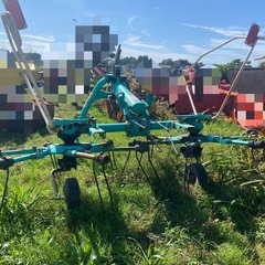 タカキタ RT2600 ジョイント付き 拡散 反転 集草 トラクター作業機 ジャイロテッダ テッダレーキ 中古 引き取り限定の画像