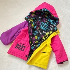 美品　BABY DOLL ベビー ドール リバーシブル アウター 90 子供服の画像