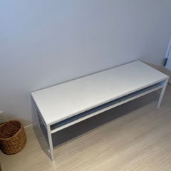 IKEA ローデスク　グレー×ホワイト　リバーシブル　中古ですの画像