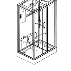 🛁【未使用・新品！】多用途対応シャワー＆トイレユニット(W1.9×D1.2×H2.1ｍ) バスユニット組み立て式 洗面台付き✨の画像
