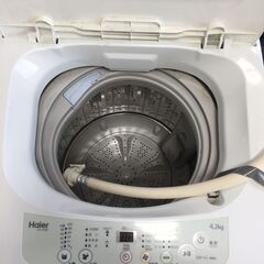 ○【通電確認済】Haier ハイアール 全自動洗濯機 JW-K42M 4.2kg 2018年製 生活家電 中古品(NF251107) Zi-2324の画像