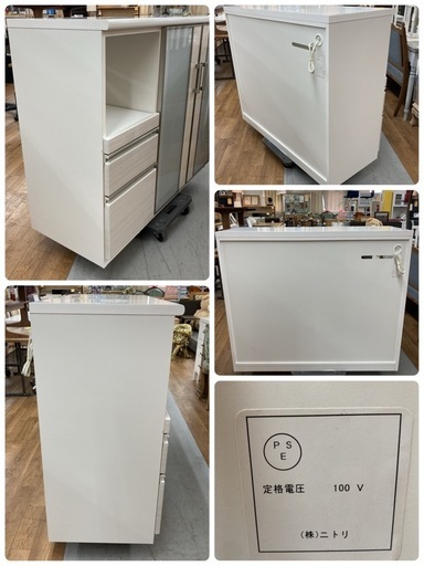 ジモティー限定価格！S730 ⭐ NITORI ニトリキッチンカウンター ポスティア120 幅120.5cm USED