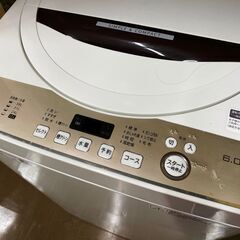 🐶「ジモティ見た」でドリンクプレゼント中‼🐶　【中古】シャープ　ES-GE6D-T　洗濯機　6.0kg　2019年製の画像
