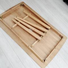 4人用ダイニングテーブル（幅約130×奥行約80×高さ約70cm）　椅子のセット購入も可の画像