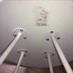 LOWYA ロウヤ ダイニングテーブル カフェテーブル 円形 75cm ホワイトの画像