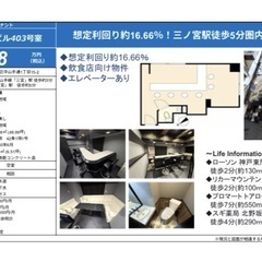 神戸市中央区中山手通1丁目【富士ビル】不動産　売買　飲食店…