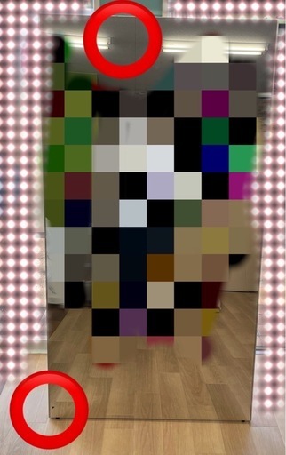 ④姿見　全身　鏡　フィルムミラー　ダンス　ヨガ　割れない　シルバー　壁掛け　床置き